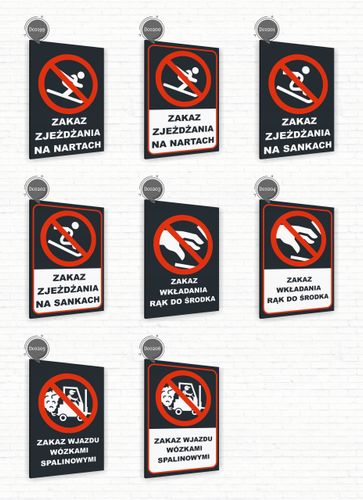 Tabliczka znak informacyjny 40x30 Antracyt ZAKAZ WSTĘPU DZIECIOM Dibond na Arena.pl