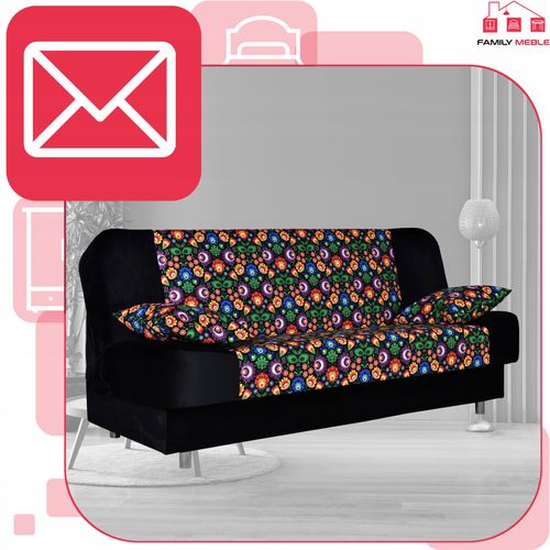 Kanapa sofa Sara Print Duo rozkładana wersalka spania bonell łóżko na Arena.pl