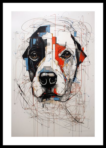 Plakat 30x45cm Przyrysowany Psiak zdjęcie 3