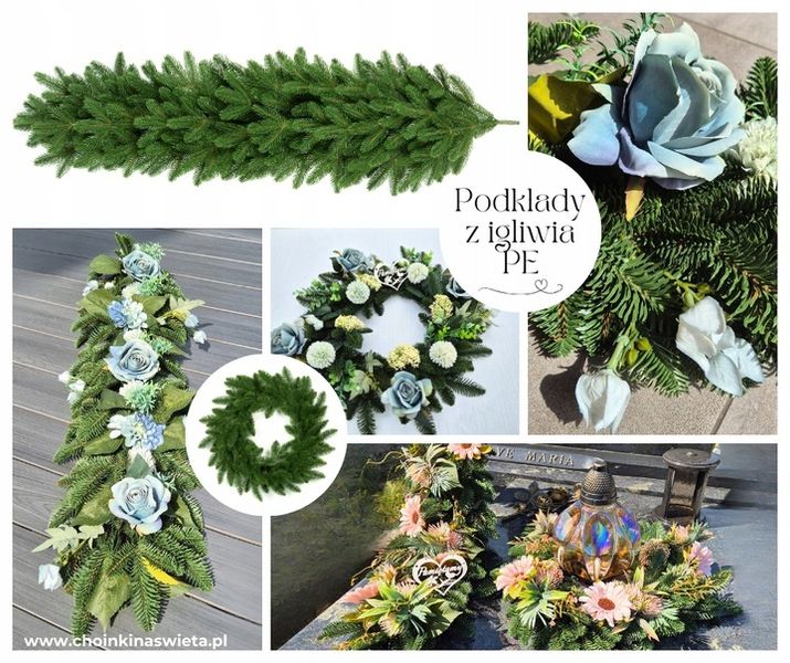 Girlanda Jodła 100% PE gęsta jak naturalna 110 cm podkład z igliwia zdjęcie 6