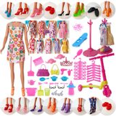 UBRANKA SUKIENKI AKCESORIA DLA LALEK ZESTAW