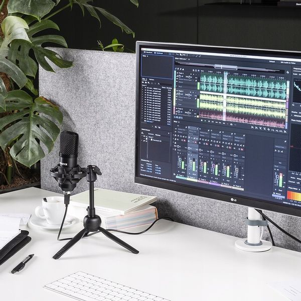 Mikrofon pojemnościowy USB STUDYJNY TRIPOD stołowy podcast YOUTUBE zdjęcie 13