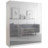 Szafa uchylna z lustrem Monza 4D 160 Kaszmir