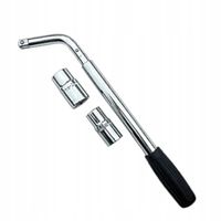 Teleskopowy klucz do kół + nasadki 17x19 21x23 mocny KD10529