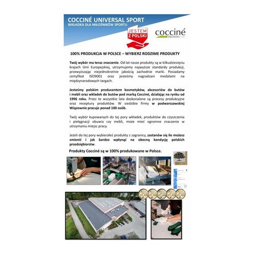 r. 44-47 - wkładki do butów sneakers coccine universal sport na Arena.pl
