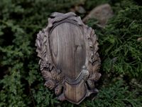 Deska trofeum pod poroże kozła rzeźbiona 30 cm czaszka myśliwskie czacha