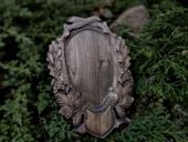 Deska trofeum pod poroże kozła rzeźbiona 30 cm czaszka myśliwskie czacha