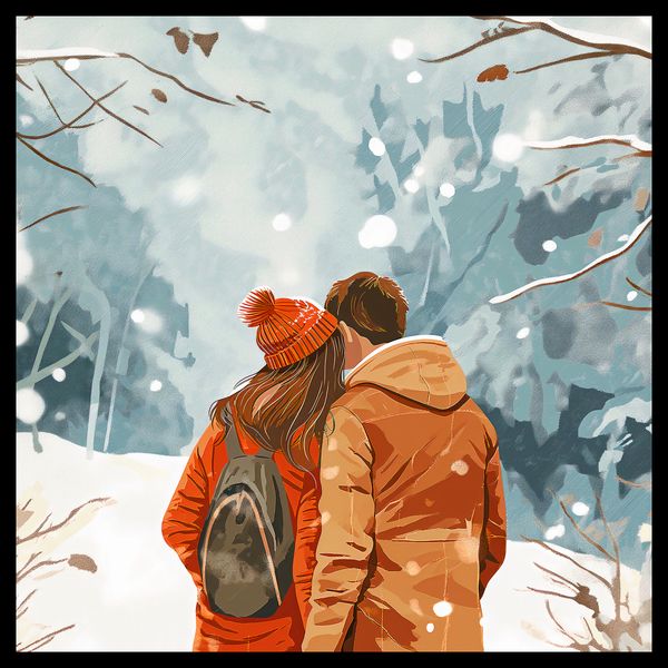 Plakat 60x60cm Razem w Śniegu zdjęcie 2
