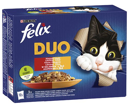 Felix Duo Wiejskie Smaki W Galaretce Z Mięsem 12x85g na Arena.pl