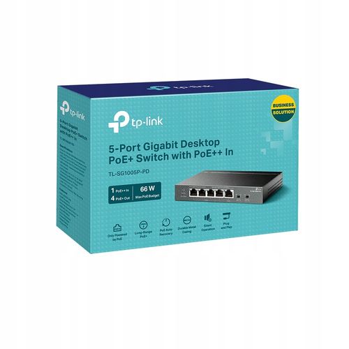 Przełącznik TP-Link SG1005P-PD 5xGE 4xPoE+ na Arena.pl