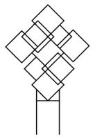 Podpórka do roślin Kwadraty | Czarny, Wymiary 30x46 cm, Kolor Czarny, Form-Plastik