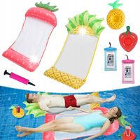 DMUCHANY MATERACH HAMAK WODNY UCHWYTY NA NAPOJE POKROWIEC NA TELEFON PLAŻA