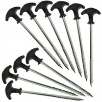 Szpilki śledzie wkręcane 20cm 10szt NGT mocne