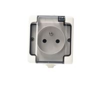 Bryza gniazdo pojedyńcze klawisz dymna 1814-32 biały IP44 Kos