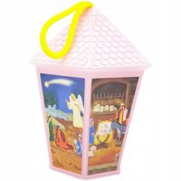 LAMPION ADWENTOWY RORATNI RÓŻOWY DLA DZIECKA LED - lampionik na adwent