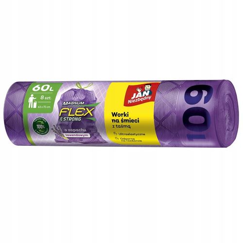 6X WORKI NA ŚMIECI Z TAŚMĄ 60L 6X8 SZT LAWENDOWE MAGNUM FLEX JAN na Arena.pl