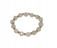 ELASTYCZNY PIERŚCIONEK KORALIKI KAMIEŃ KSIĘŻYCOWY