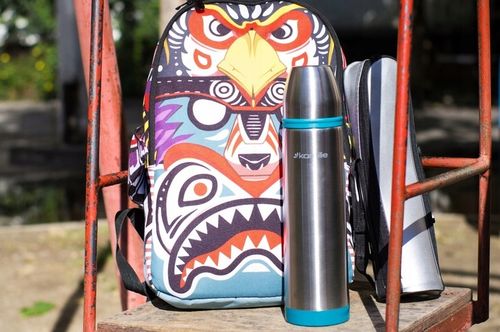 KUBEK TERMICZNY TERMOS STALOWY 100% SCZELNY pojemny bidon KAMILLE 1l na Arena.pl