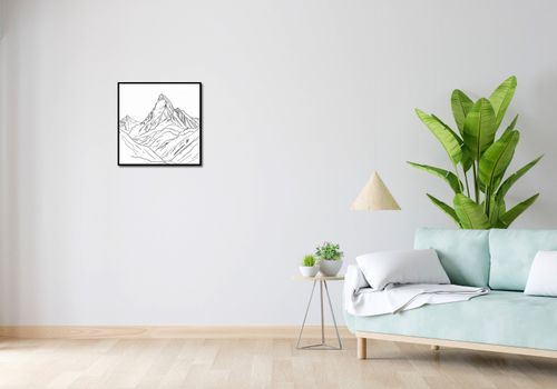 Plakat 50x50cm Górski Szkic na Arena.pl