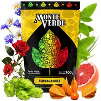 Yerba Mate Green Monte Verde Ashwagandha 500g Ziołowa Despalada 0,5kg