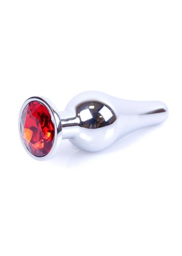 Plug-Jewellery Silver BUTT PLUG- Red na Arena.pl