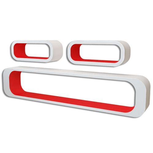 Półki Ścienne Kostki, 6 Szt., Czerwono-Białe na Arena.pl