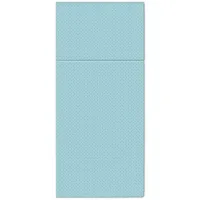 Serwetki papierowe kieszonki na sztućce niebieskie jasne błękitne 50 szt