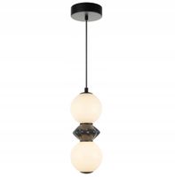 Lampa sufitowa, wisząca czarna LED do salonu, kuchni, przedpokoju - BALOS 2