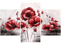 90X60CM OBRAZ CZERWONE MAKI
