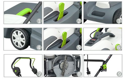 KOSIARKA ELEKTRYCZNA NAC LE 16-38-PB-KC MOC 1600 W SZEROKOŚĆ KOSZENIA 38 CM na Arena.pl