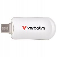 Pendrive Verbatim Plectra 512GB USB-C 3.0 White