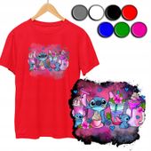KOSZULKA DZIECIĘCA T-SHIRT Z NADRUKIEM - STICH STICZ KOLORY - XXXS 86-92