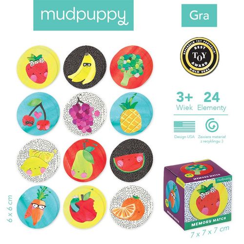 Mudpuppy Gra Mini Memory Owoce i warzywa na Arena.pl