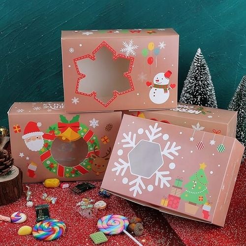 Pudełko świąteczne 22×14,5×7 cm z okienkiem 12szt. na Arena.pl