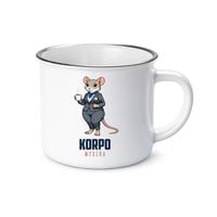 Korpo-myszka - kubek emaliowany na ŚMIESZNY prezent KORPO HUMOR KORPORACJA