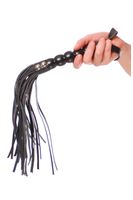 FETISH FANTASY SERIES BEADED CAT-O-NINE TAILS BLACK