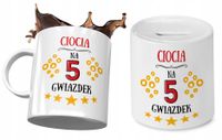 Dla Cioci Zestaw Kubek + Skarbonka Na Prezent Z Nadrukiem Ze Zdjęciem