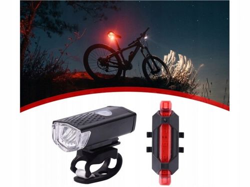 LAMPKA ROWEROWA LED PRZÓD + TYŁ OŚWIETLENIE ROWER na Arena.pl