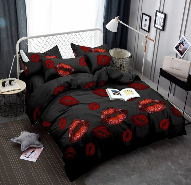 Pościel Satynowa 140X200 Usta 18840 zdjęcie 2