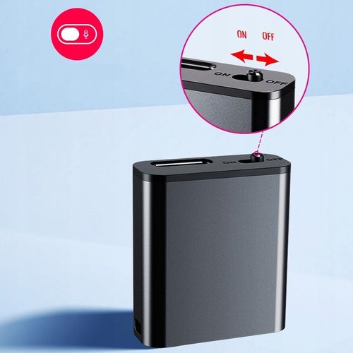 Mini Dyktafon Szpiegowski Mały 16GB Detekcja DSP Magnes Brelok na Arena.pl