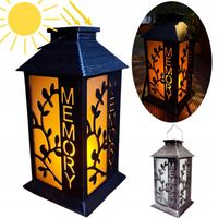 LATARENKA ZNICZ LED SOLARNA LAMPA LATARNIA MEMORY LAMPION CMENTARNY OZDOBA