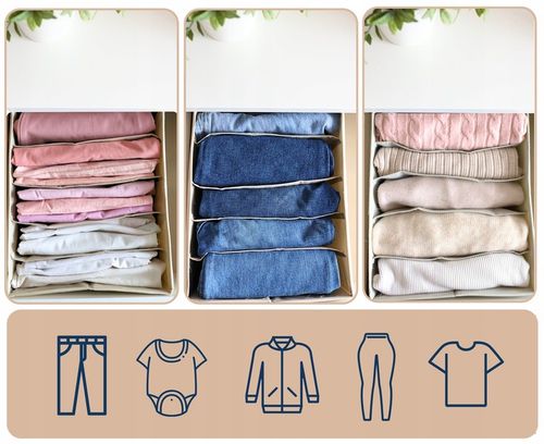 2x organizer pudełko na ubrania spodnie do szuflady garderoby szaf na Arena.pl