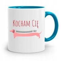 Kubek Błękitny Na Walentynki Kocham Cie Prezent Z Nadrukiem Ze Zdjęciem