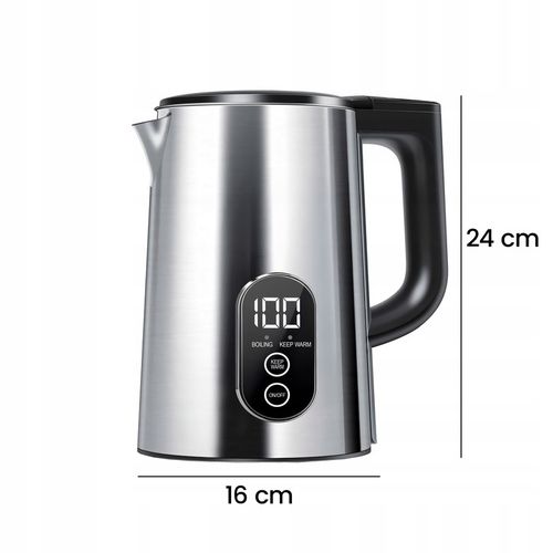 CZAJNIK ELEKTRYCZNY BEZPRZEWODOWY DOTYKOWY 1800W REGULACJA TEMPERATURY 1,8L na Arena.pl