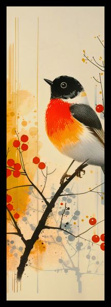 Plakat 30,5x91,5cm Jesienny Rudzik zdjęcie 2