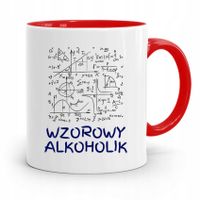 Dla Alkoholika Pijaka Kubek Czerwony Na Prezent Z Nadrukiem Ze Zdjęciem