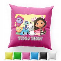 POSZEWKA Z NADRUKIEM BAWEŁNIANA 40x40CM - MKOCI DOMEK GABI GABBY DOLLHOUSE