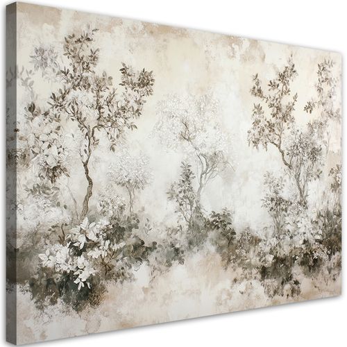 Obraz na płótnie,  Mgła wśród drzew 100x70 na Arena.pl