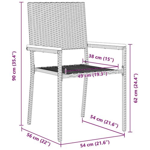 Zestaw krzeseł ogrodowych 4 pcs Kremowy i brązowy na Arena.pl