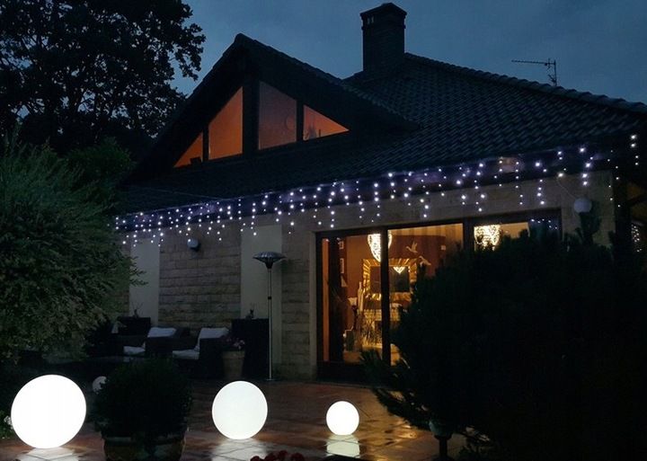 KURTYNA SOPLE 300LED 15m ZEWNĘTRZNE TIMER NIEBIESK zdjęcie 11